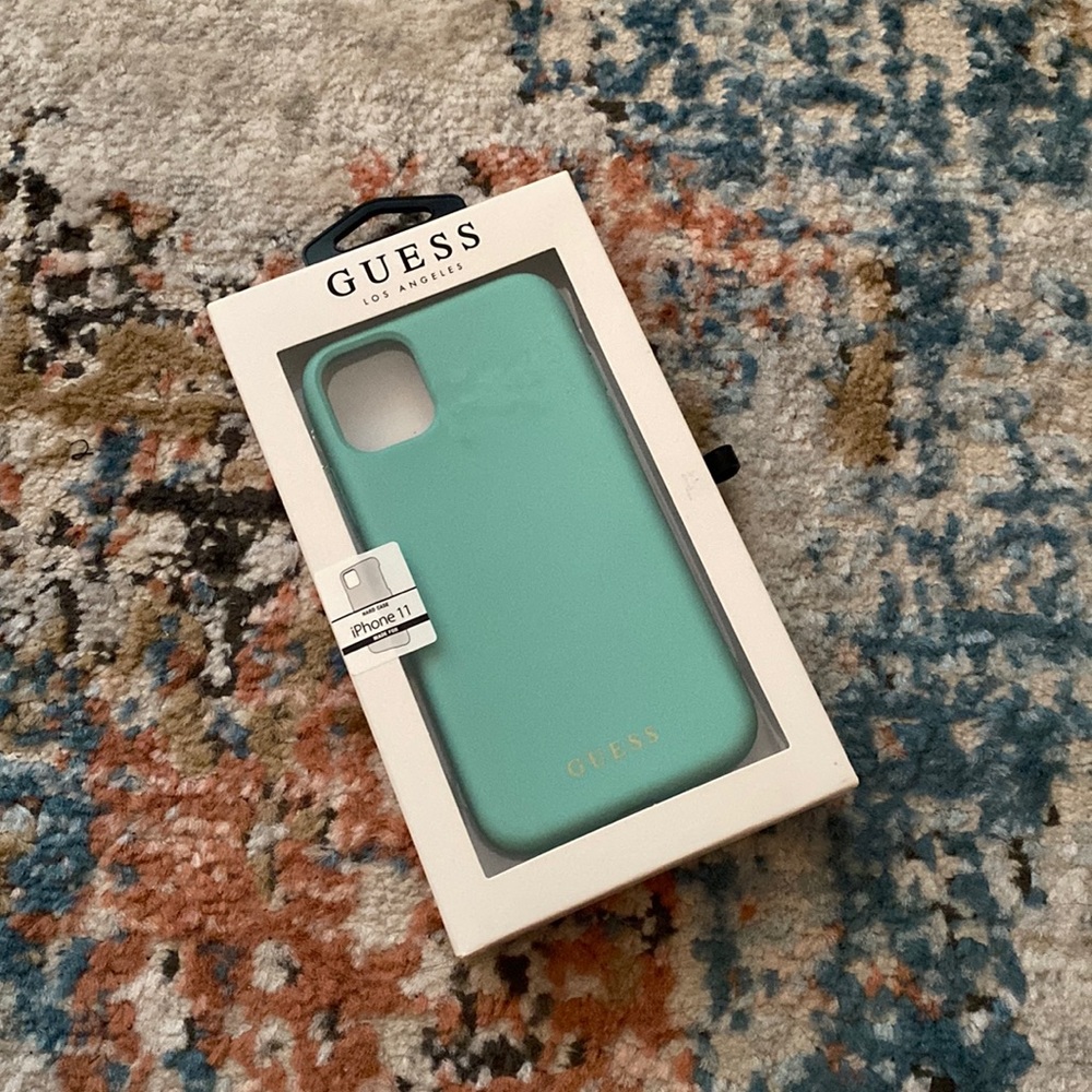 Teal Guess iPhone 11 case